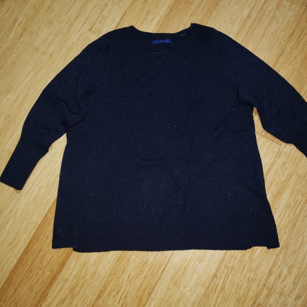 Apt. 9 Purple Glittery Plus Size Sweater - 1X